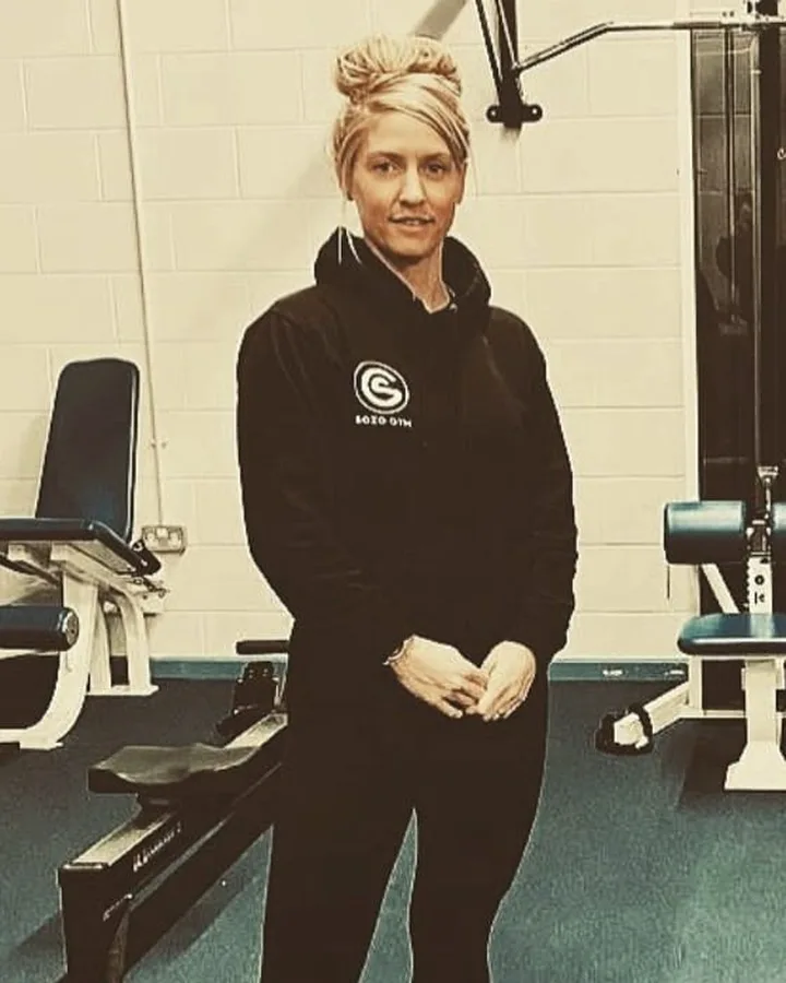 Amy Parrott on a gym floor